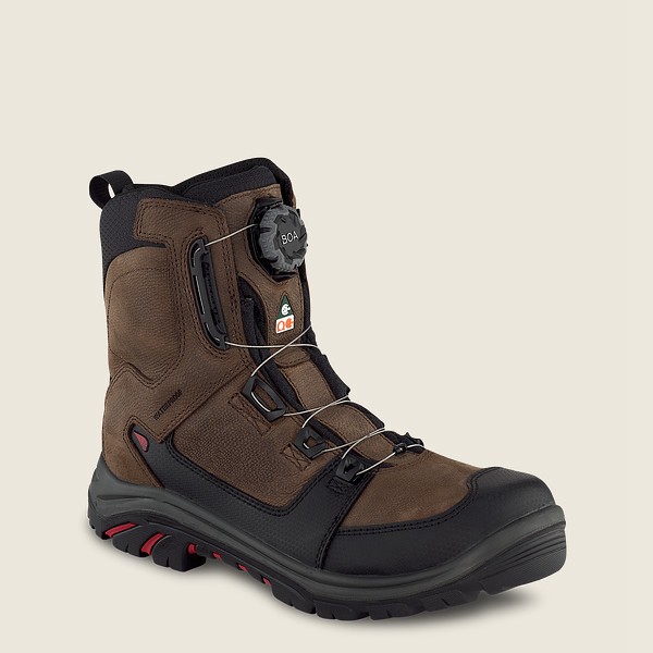 Botas de Seguridad Red Wing Hombre Marrom/Negros - Trades - 8-Inch Boa® Waterproof Csa Toe - 508-KRG